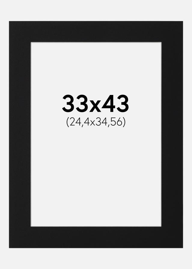 Paspartŭ Črni Standard (Belo Jedro) 33x43 cm (24,4x34,56)