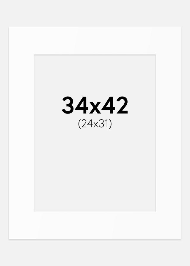 Paspartȗ Beli Standard (Belo Jedro) 34x42 cm (24x31)