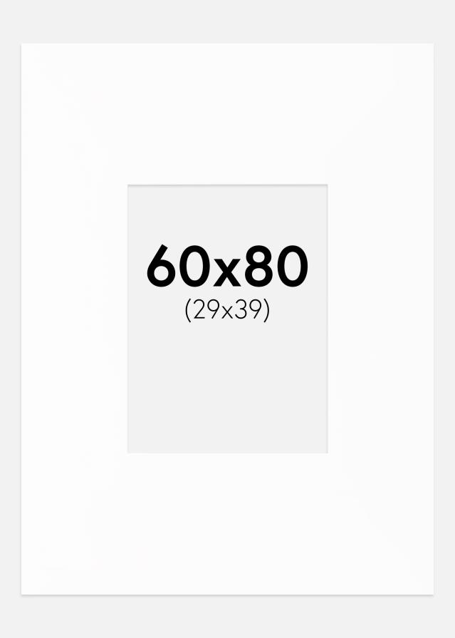 Paspartŭ XXL Bela Bel notranji rob 60x80 cm (29x39)