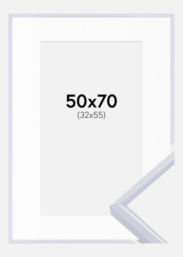 Okvir Victoria Bela 50x70 cm - Paspartŭ Bela 33x56 cm