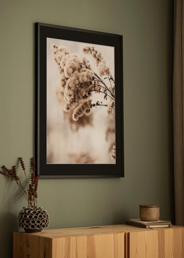 Okvir E-Line Črna 30x40 cm - Paspartŭ Črna 21x29,7 cm (A4)