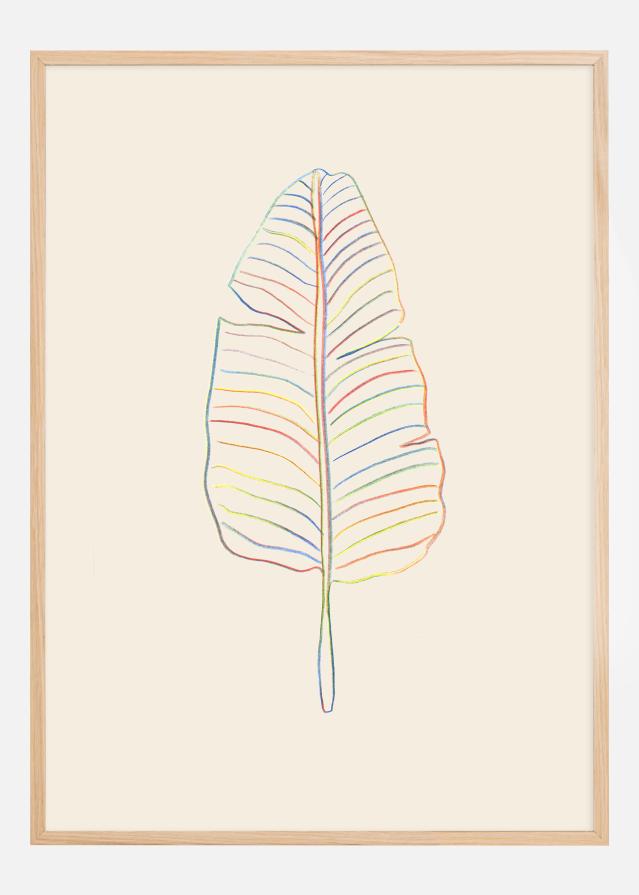 Banana Rainbow Leaf Poster