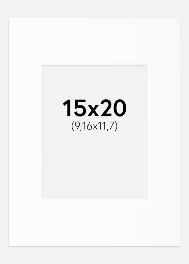 Paspartŭ Bela Standarden Bel notranji rob 15x20 cm (9,16x11,7)