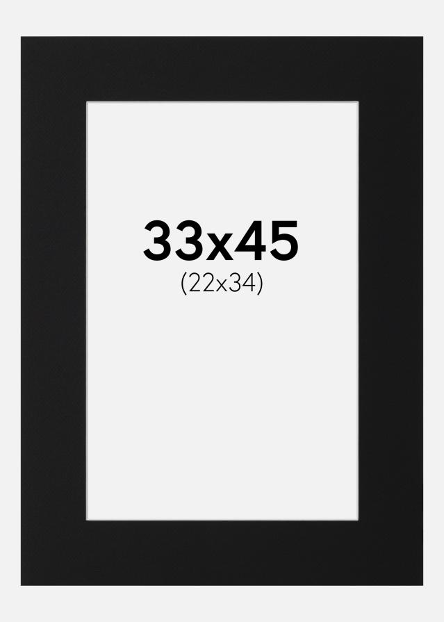 Paspartŭ Črni Standard (Belo Jedro) 33x45 cm (22x34)