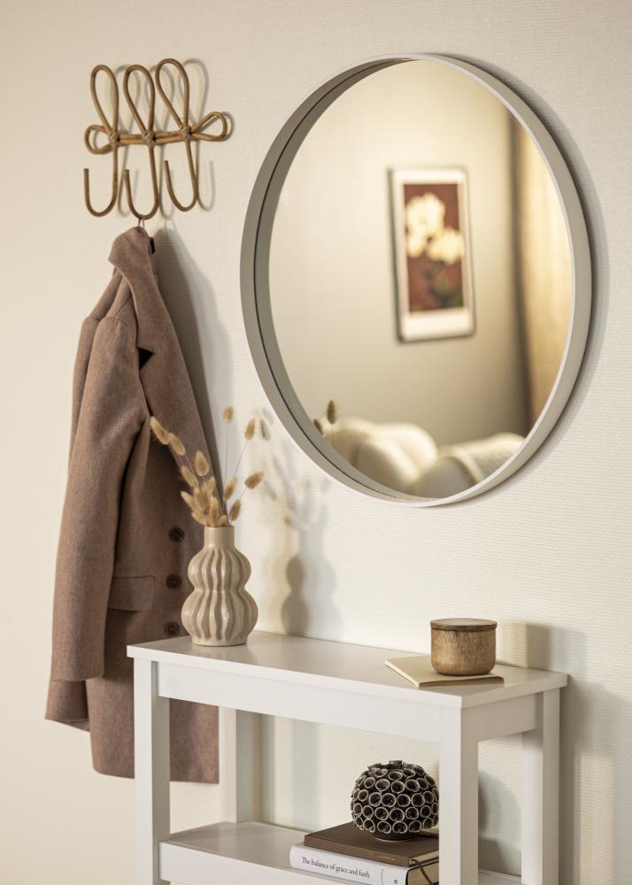 Ogledalo Reflection Bela 70 cm Ø