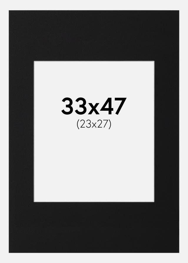 Paspartŭ Črni Standard (Belo Jedro) 33x47 cm (23x27)