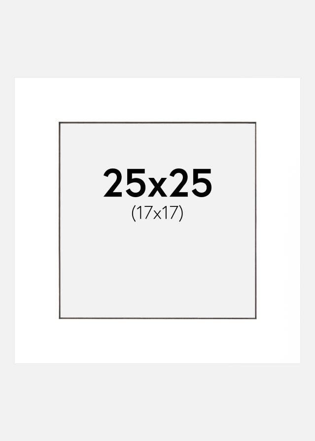 Paspartŭ Bela Črn notranji rob 25x25 cm (17x17 cm)