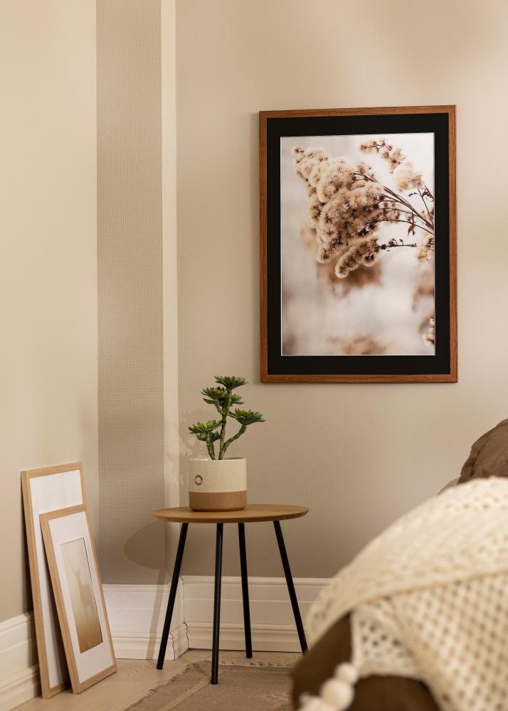 Okvir Eleganten Warm Brown 30x40 cm - Paspartŭ Črna 21x29,7 cm (A4)