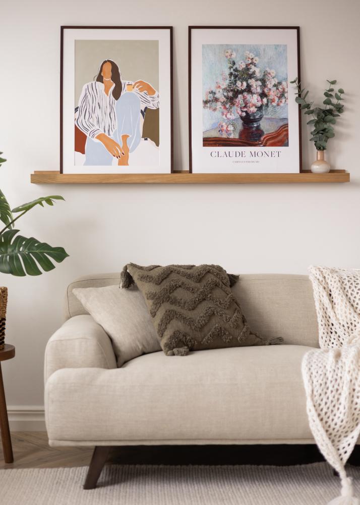 KAILA Polica za slike Masivni hrast 140 cm