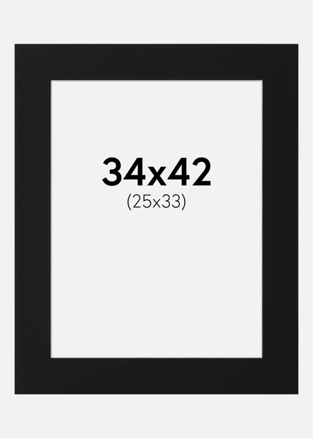 Paspartŭ Črni Standard (Belo Jedro) 34x42 cm (25x33)