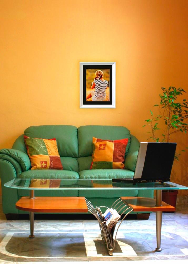 Okvir Öjaren Bela 70x100 cm - Paspartŭ Črna 59,4x84 cm (A1)