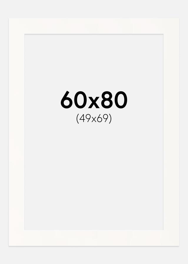 Paspartŭ Antique White Bel notranji rob 60x80 cm (49x69)