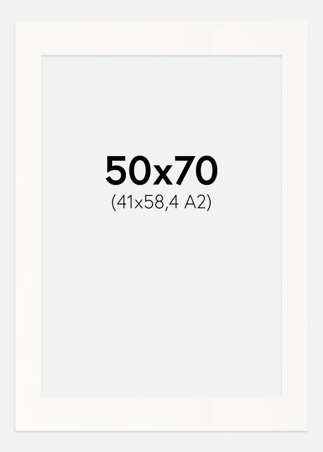 Paspartŭ Antique White Bel notranji rob 50x70 cm (41x58,4 - A2)