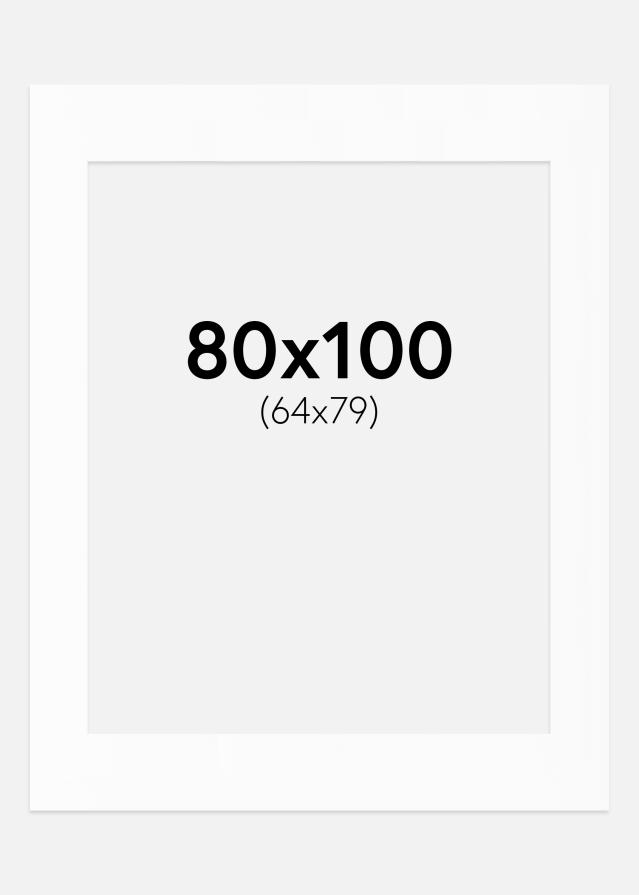 Paspartŭ Bela Standarden Bel notranji rob 80x100 cm (64x79)