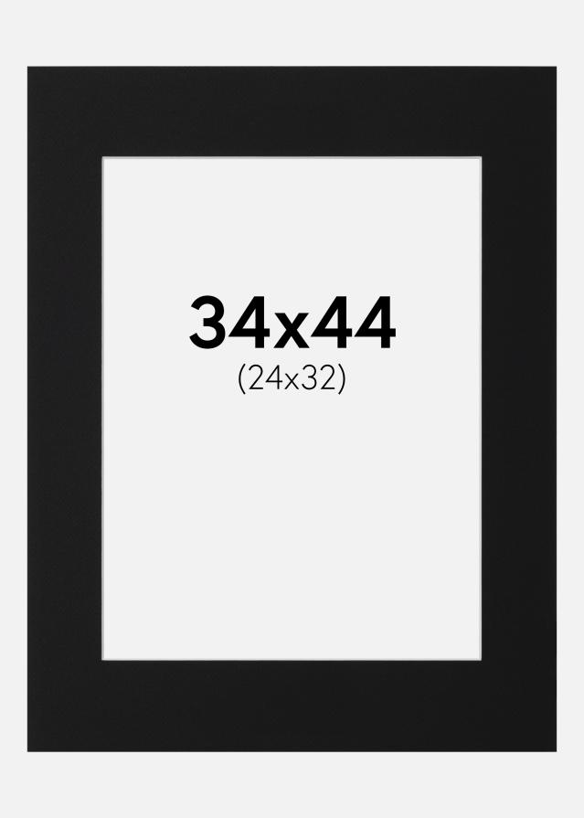 Paspartŭ Črni Standard (Belo Jedro) 34x44 cm (24x32)