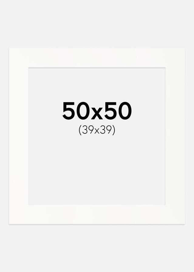 Paspartŭ Antique White Bel notranji rob 50x50 cm (39x39)