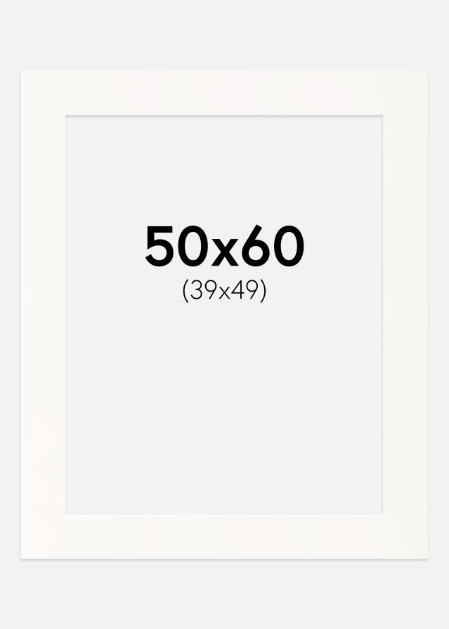 Paspartŭ Antique White Bel notranji rob 50x60 cm (39x49)