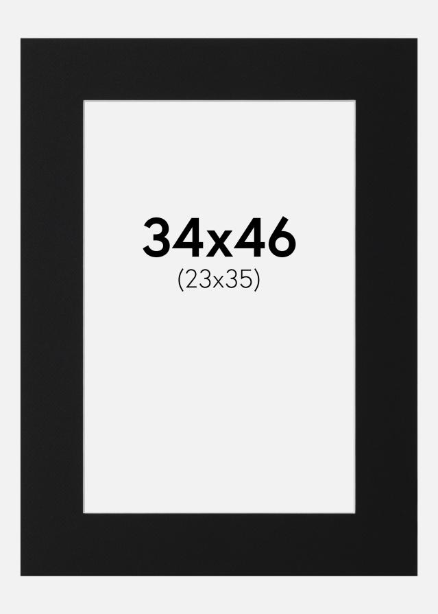 Paspartŭ Črni Standard (Belo Jedro) 34x46 cm (23x35)