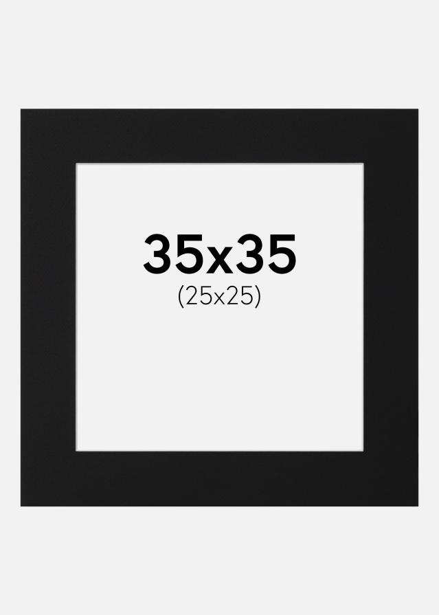 Paspartŭ Črni Standard (Belo Jedro) 35x35 cm (25x25)