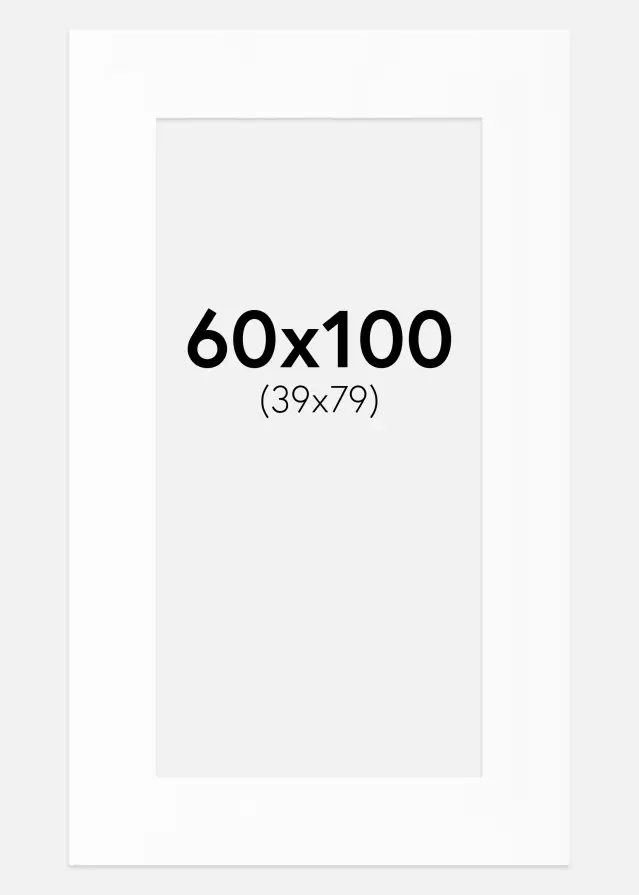 Paspartŭ Bela Standarden Bel notranji rob 60x100 cm (39x79)