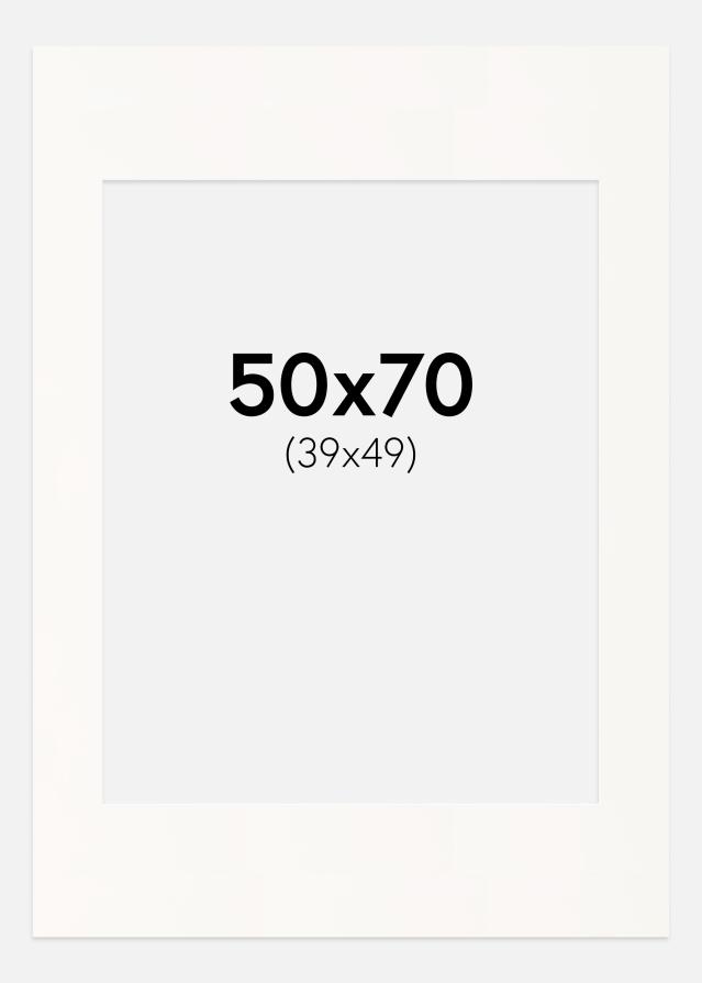 Paspartŭ Antique White Bel notranji rob 50x70 cm (39x49)