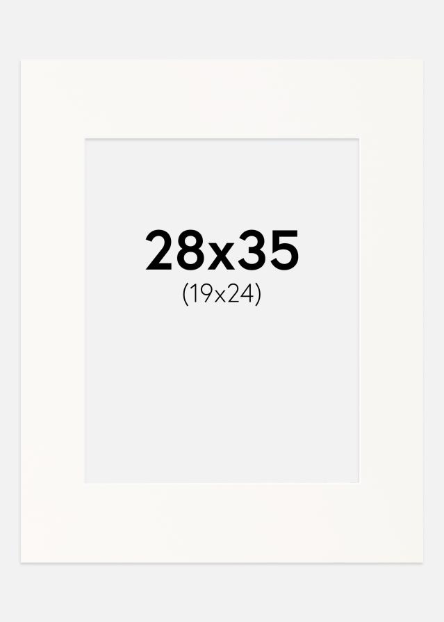 Paspartŭ Antique White Bel notranji rob 28x35 cm (19x24)