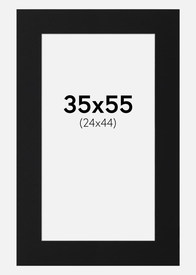 Paspartŭ Črni Standard (Belo Jedro) 35x55 cm (24x44)