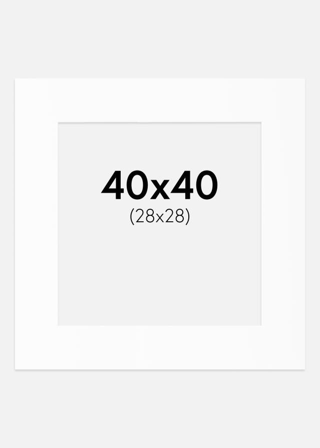 Paspartȗ Beli Standard (Belo Jedro) 40x40 cm (28x28)