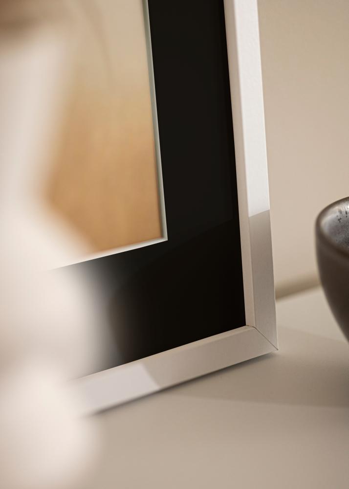 Okvir Trendy Bela 50x60 cm - Paspartŭ Črna 40x50 cm