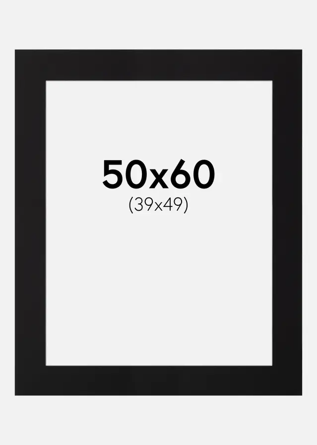 Paspartŭ Canson Črna Bel notranji rob 50x60 cm (39x49)