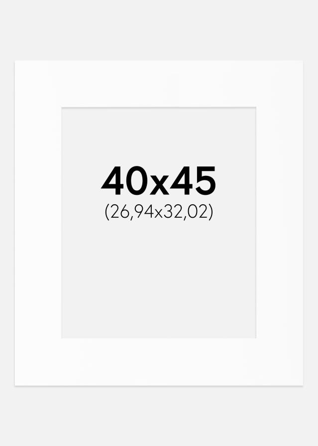 Paspartȗ Beli Standard (Belo Jedro) 40x45 cm (26,94x32,02)