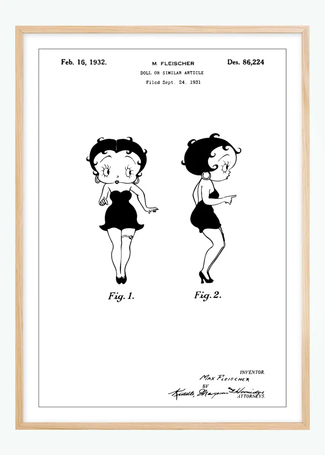 Risba patenta - Betty Boop Poster