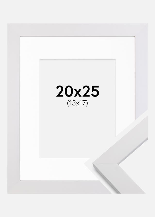 Okvir White Wood 20x25 cm - Paspartŭ Bela 14x18 cm