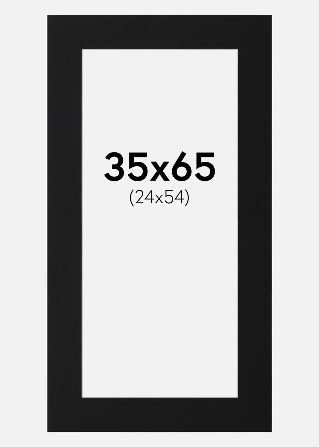 Paspartŭ Črni Standard (Belo Jedro) 35x65 cm (24x54)