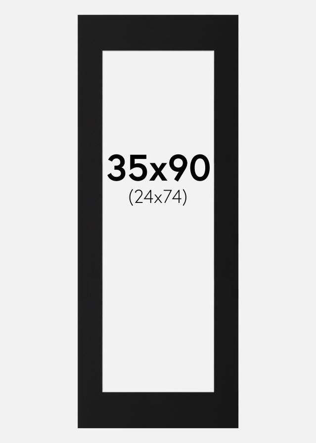 Paspartŭ Črni Standard (Belo Jedro) 35x90 cm (24x74)