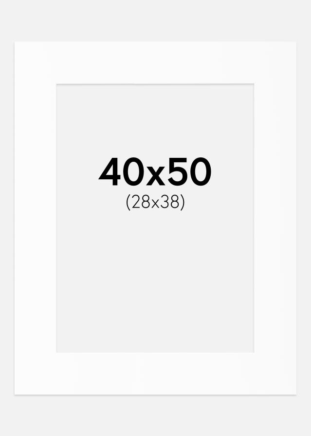 Paspartȗ Beli Standard (Belo Jedro) 40x50 cm (28x38)