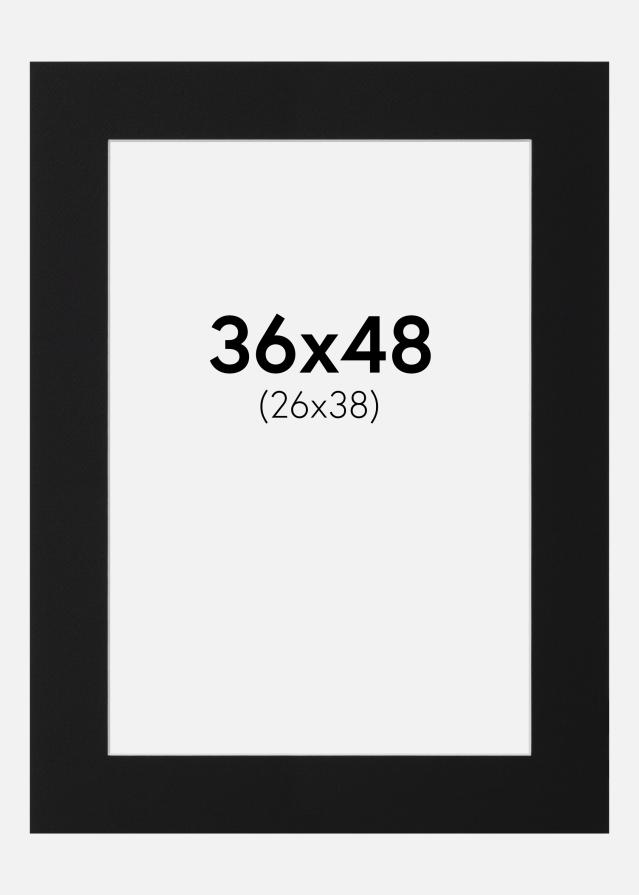 Paspartŭ Črni Standard (Belo Jedro) 36x48 cm (26x38)