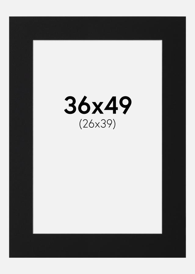 Paspartŭ Črni Standard (Belo Jedro) 36x49 cm (26x39)