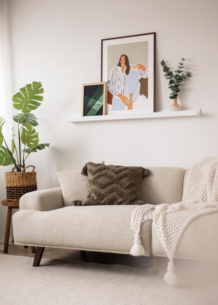 KAILA Polica za slike Bela 130 cm