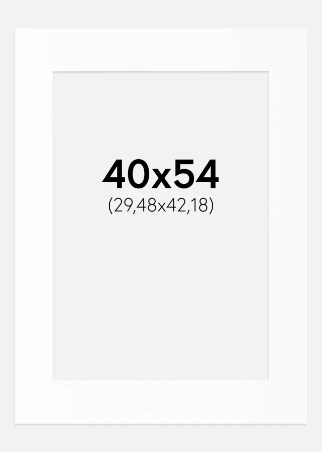 Paspartȗ Beli Standard (Belo Jedro) 40x54 cm (29,48x42,18)