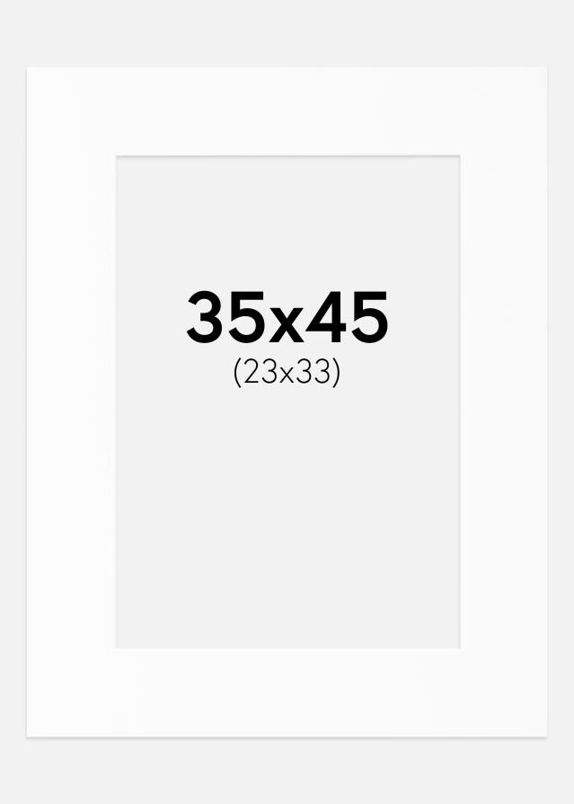 Paspartŭ Bela Standarden Bel notranji rob 35x45 cm (23x33)