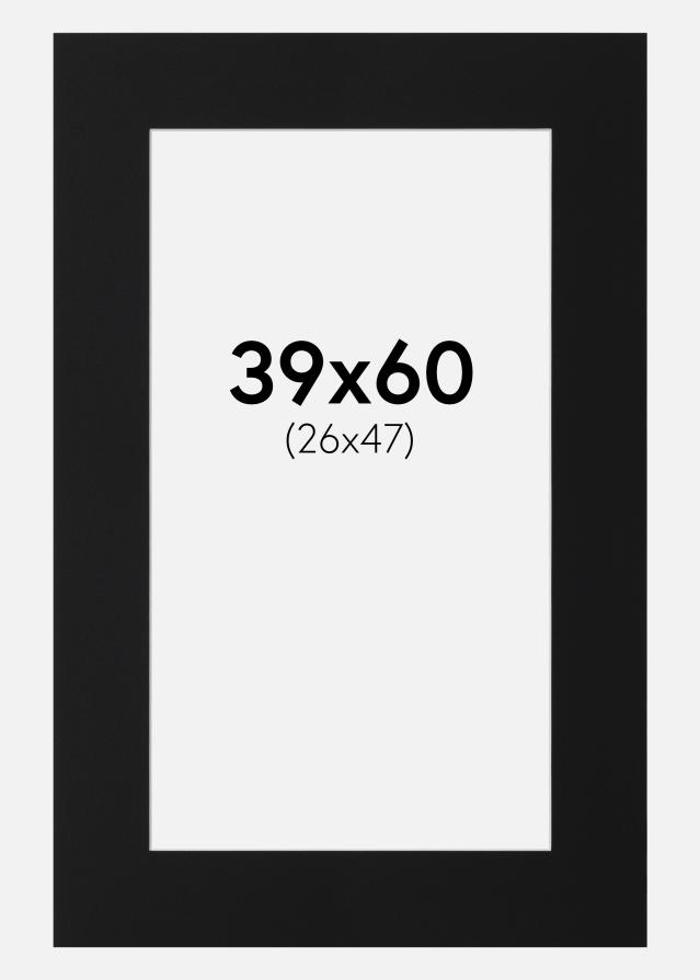 Paspartŭ Črni Standard (Belo Jedro) 39x60 cm (26x47)