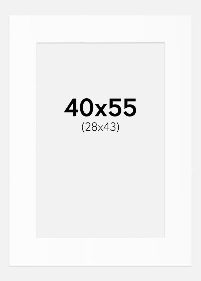 Paspartȗ Beli Standard (Belo Jedro) 40x55 cm (28x43)