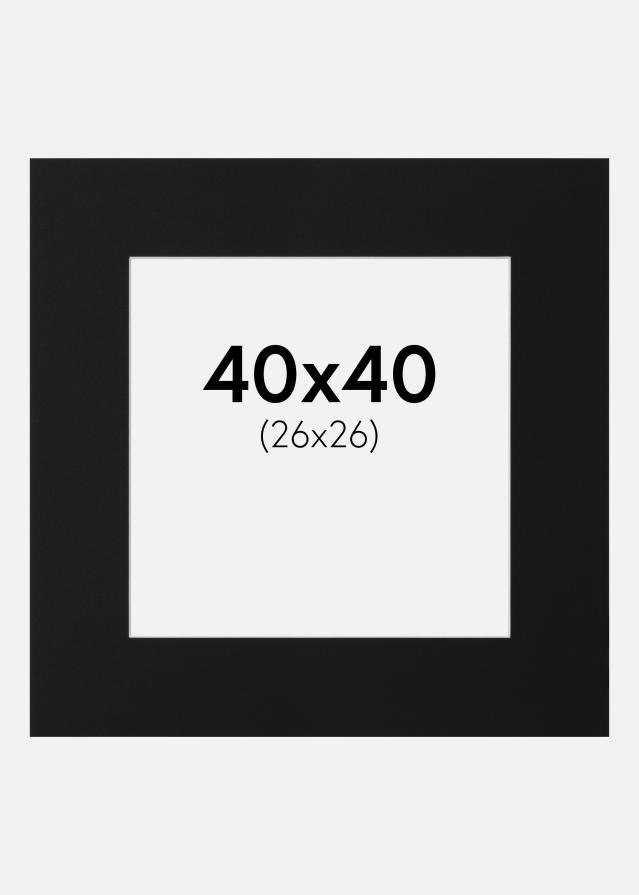 Paspartŭ Črni Standard (Belo Jedro) 40x40 cm (26x26)