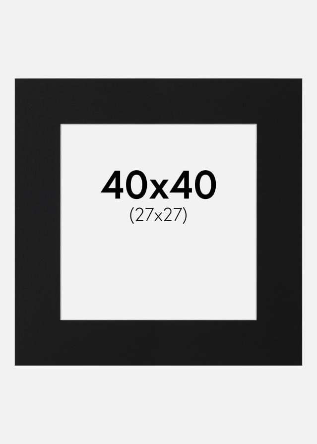 Paspartŭ Črni Standard (Belo Jedro) 40x40 cm (27x27)