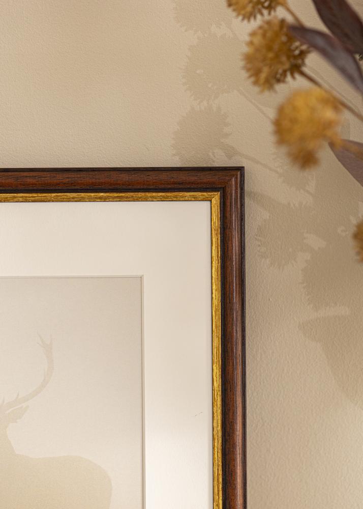 Okvir Siljan rjava 55x55 cm - Paspartȗ Bela 17x17 inches