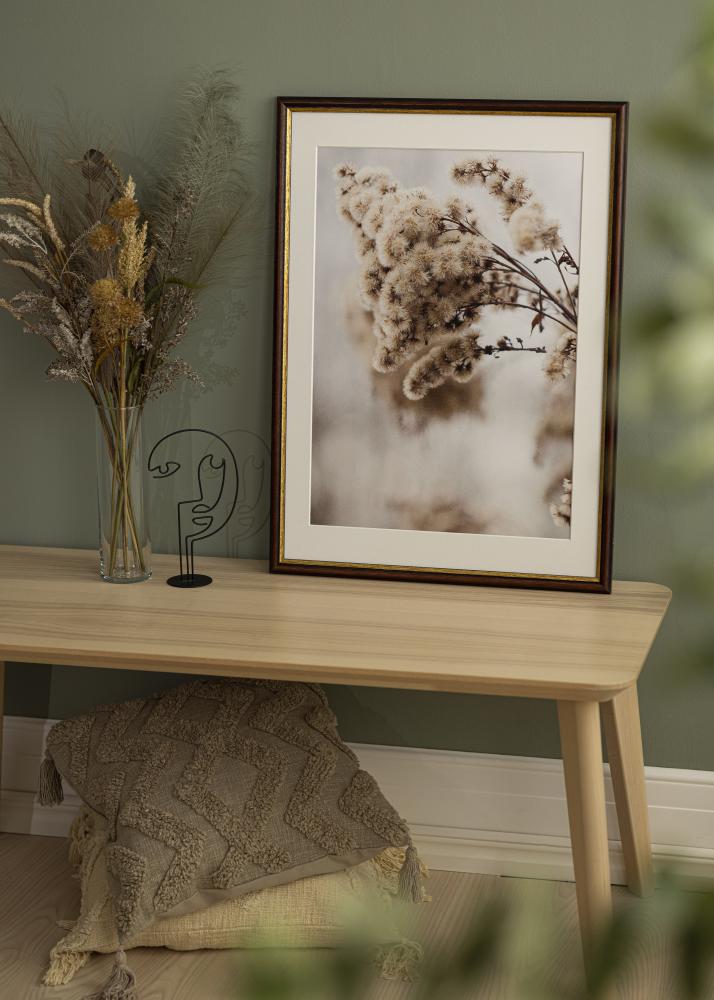 Okvir Siljan rjava 55x55 cm - Paspartȗ Bela 17x17 inches