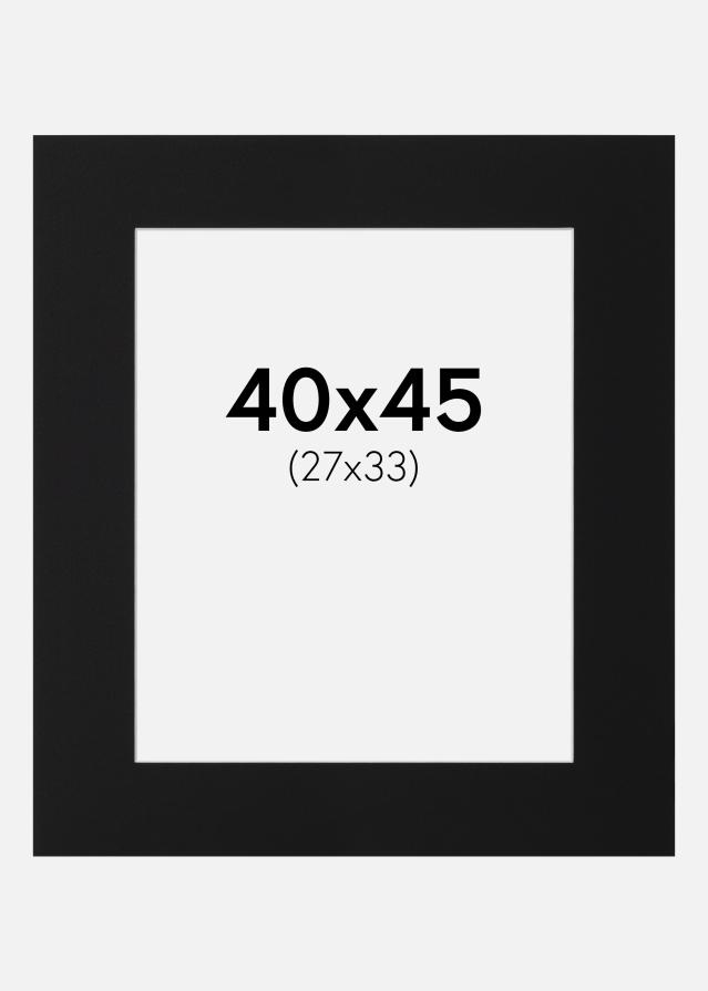 Paspartŭ Črni Standard (Belo Jedro) 40x45 cm (27x33)