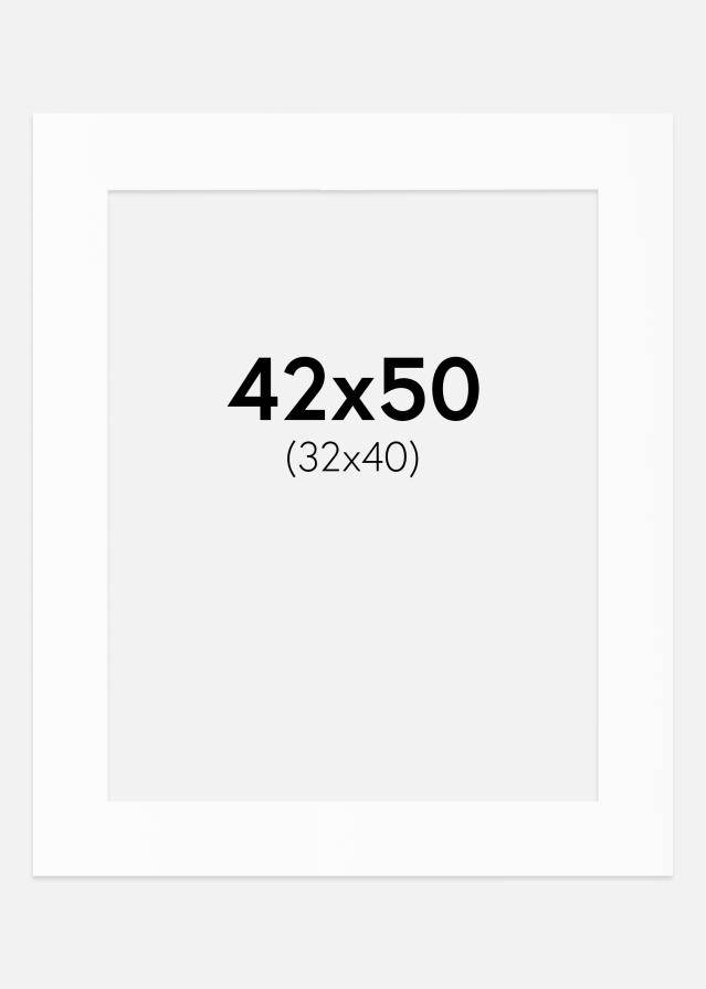 Paspartȗ Beli Standard (Belo Jedro) 42x50 cm (32x40)