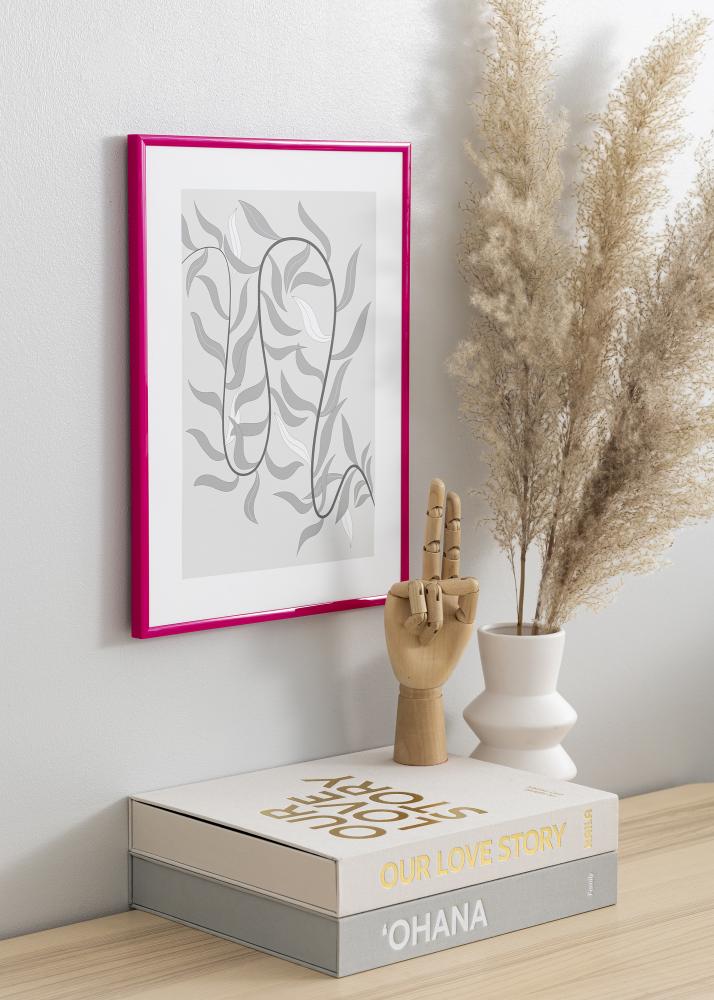 Okvir New Lifestyle Temno-roza 50x70 cm - Paspartŭ Bela 16x24 inches